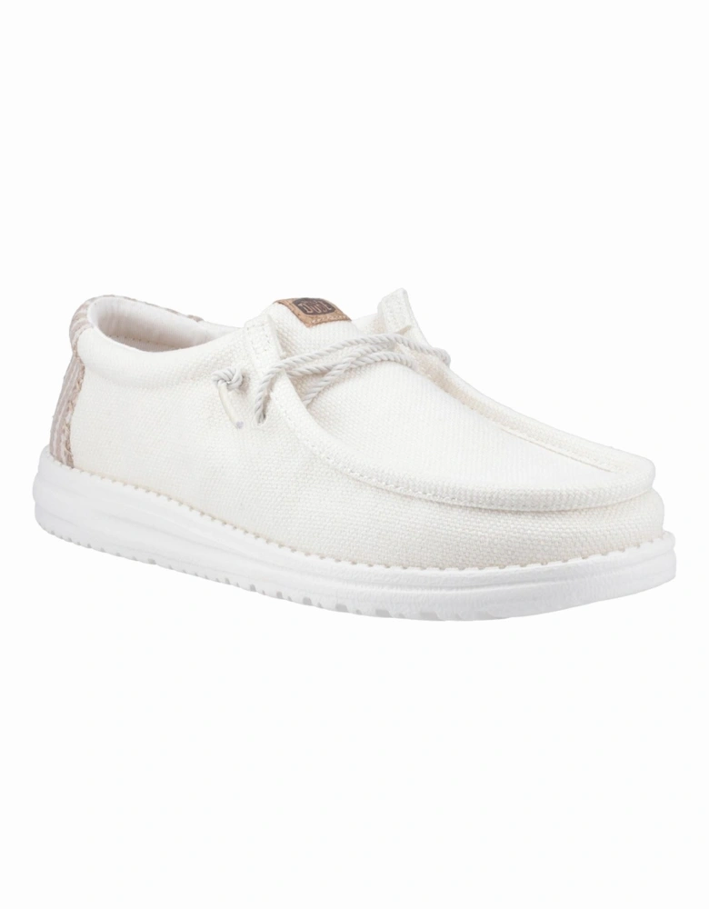 HEYDUDE Wally Resort Polyester Blend Men's White/Multi Moccasins Shoes
