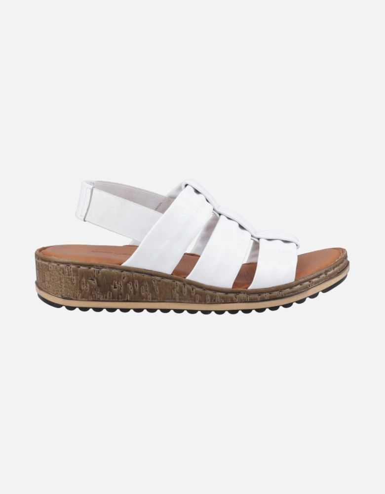 Eden Gladiator Leather Women's White Sandals
