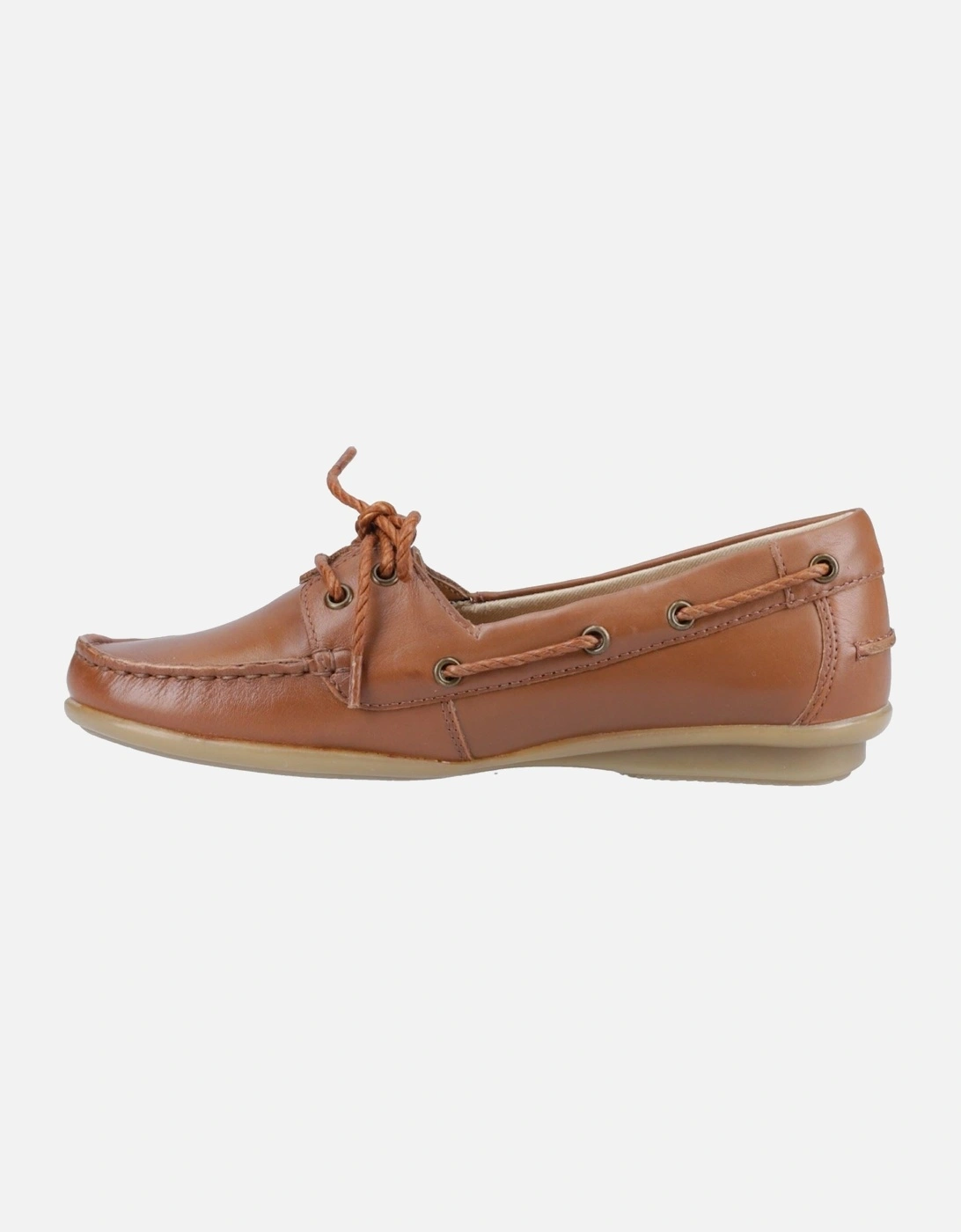 Irene Leather Women's Tan Boat Shoes