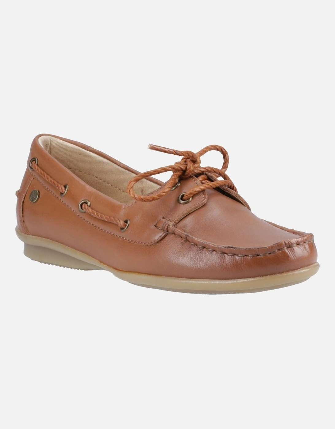 Irene Leather Women's Tan Boat Shoes, 6 of 5