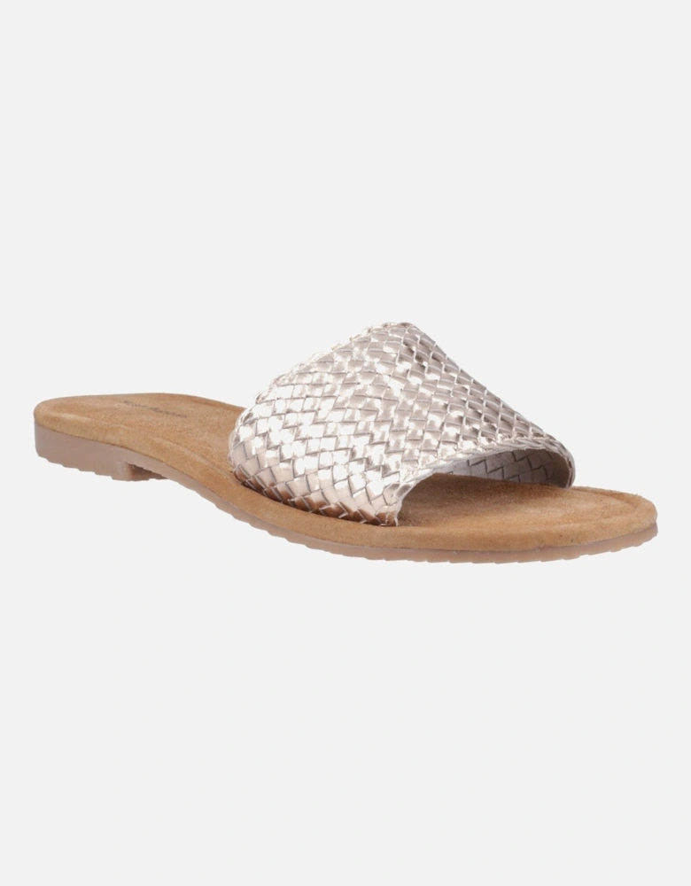 Hetty Slide Leather Women's Bronze Sandals