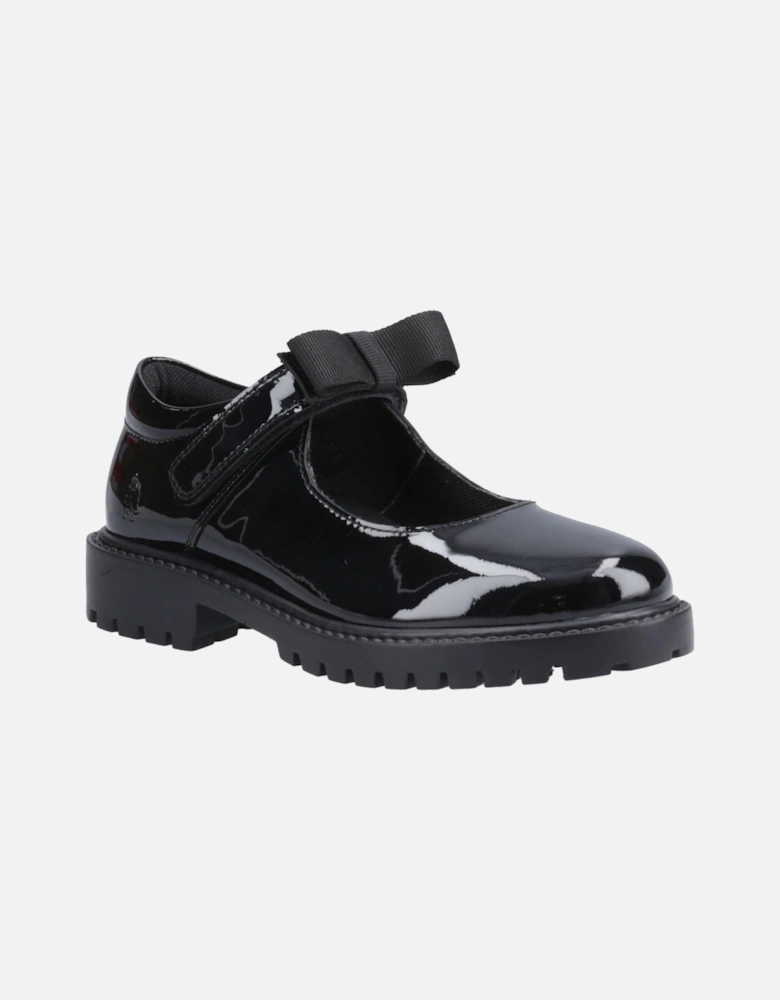 Astrid Bow Leather Girls's Black Shoes