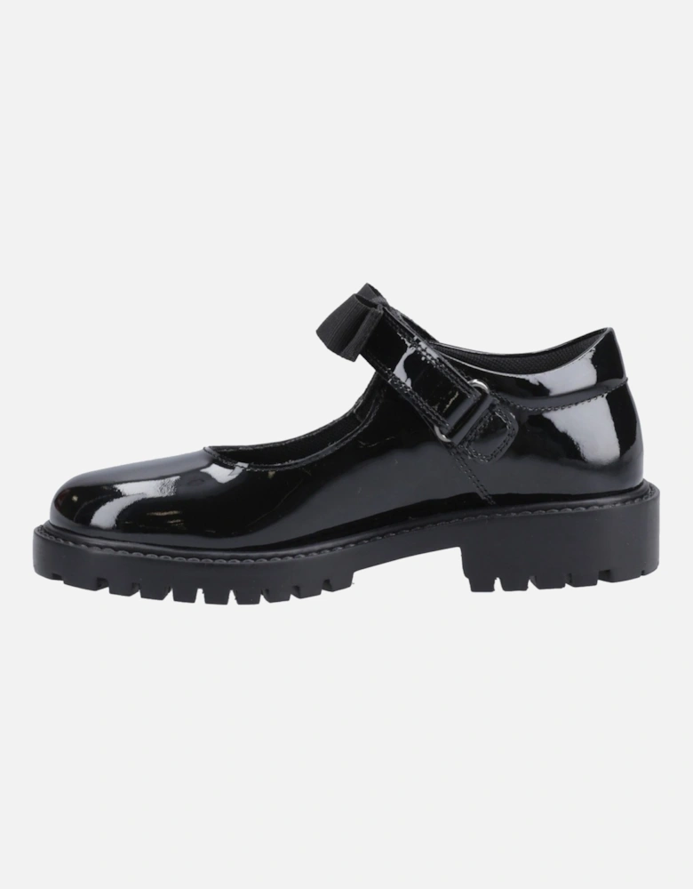 Astrid Bow Leather Girls's Black Shoes