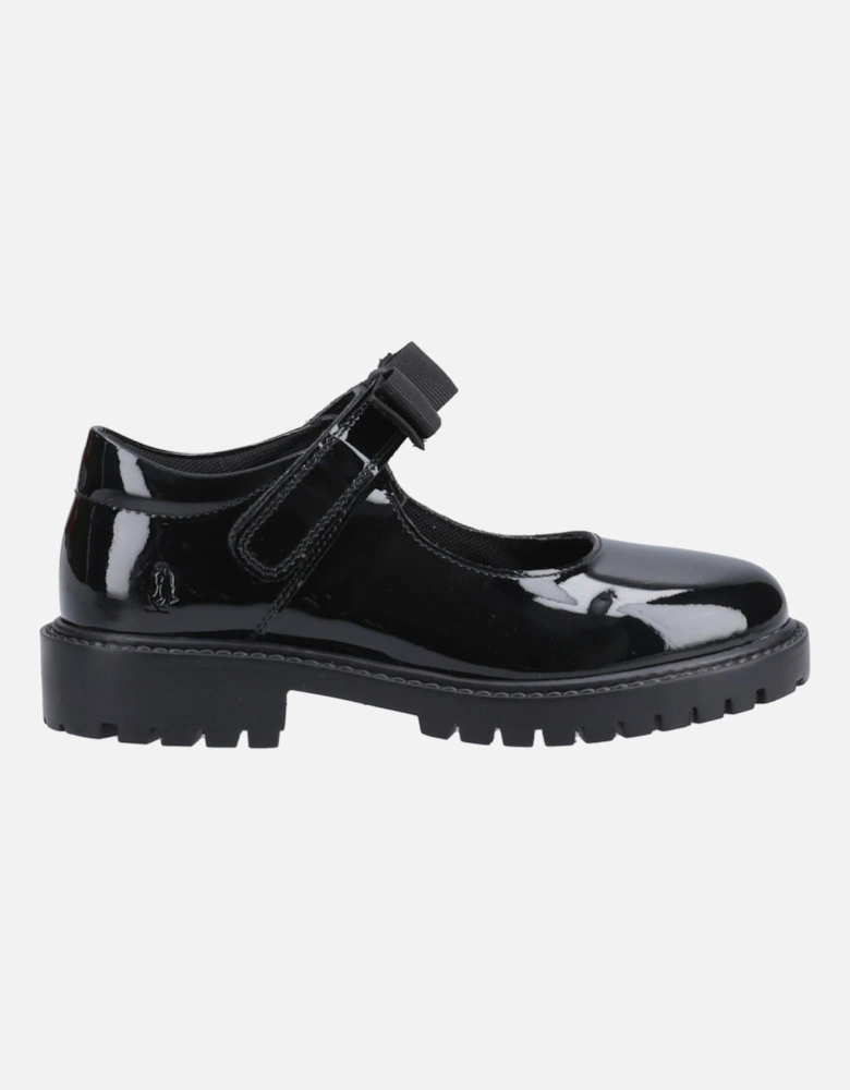 Astrid Bow Leather Girls's Black Shoes