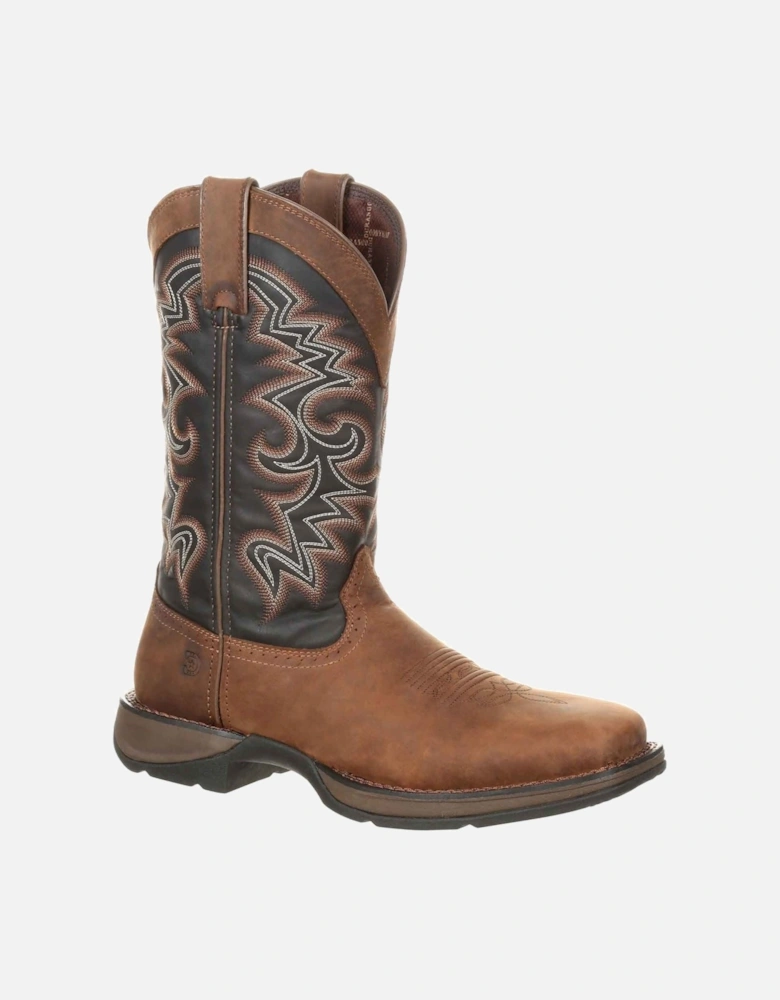 Rebel Leather Men's Chocolate/Midnight Boots