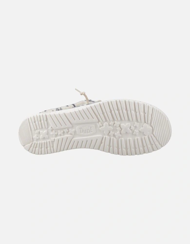 HEYDUDE Wally Palm Jute Jute Men's Egret/Cloud Blue Moccasins Shoes