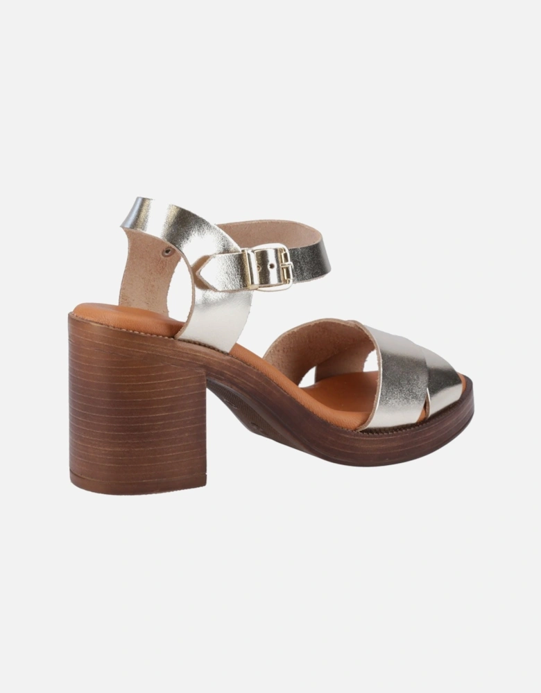 Georgia Leather Women's Gold Sandals