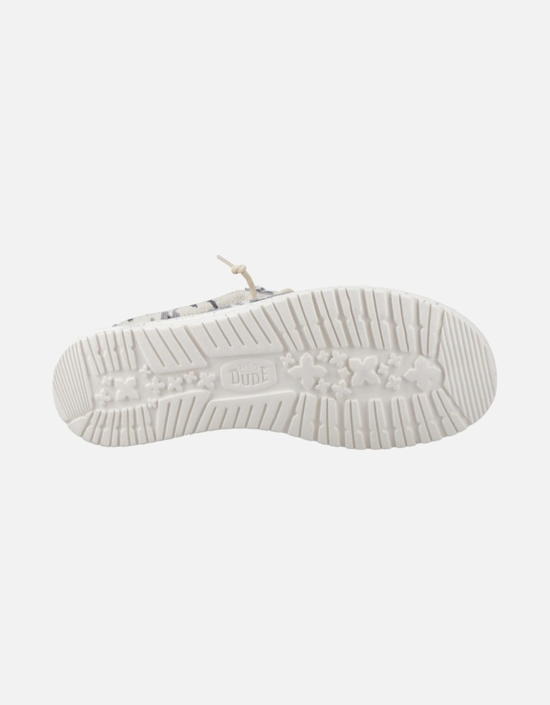 HEYDUDE Wally Palm Jute Jute Men's Egret/Cloud Blue Moccasins Shoes