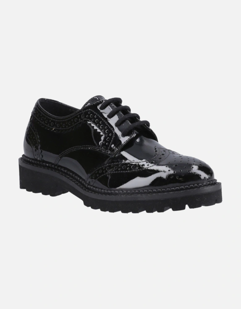 Gabi Lace Up Leather Girls's Black Brogues