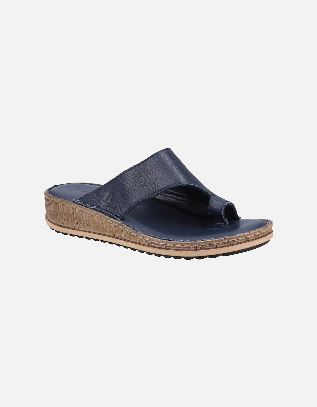 Hush Puppies Women's Hush Puppies Elissa Toepost Suede Women's Navy Sandals