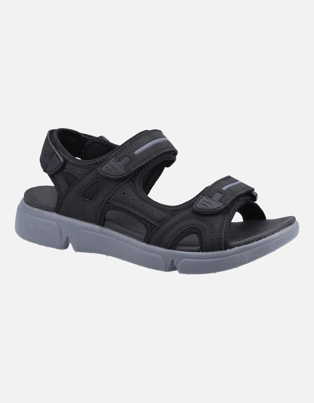 Castro Polyurethane Men's Black Sandals, 5 of 4