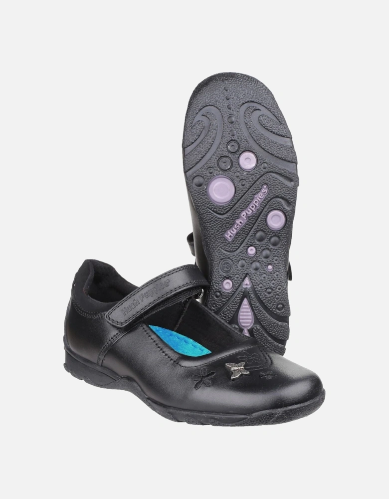 Clare Junior Leather Girls's Black Shoes