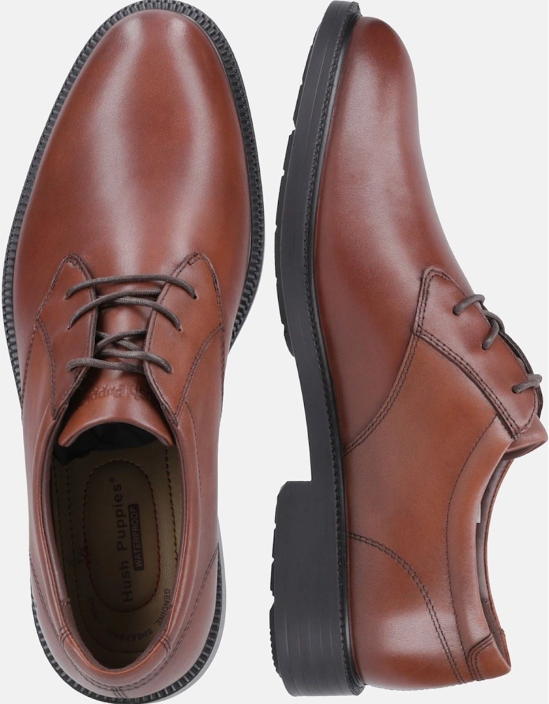 Banker Leather Men's Brown Lace-Up Shoes