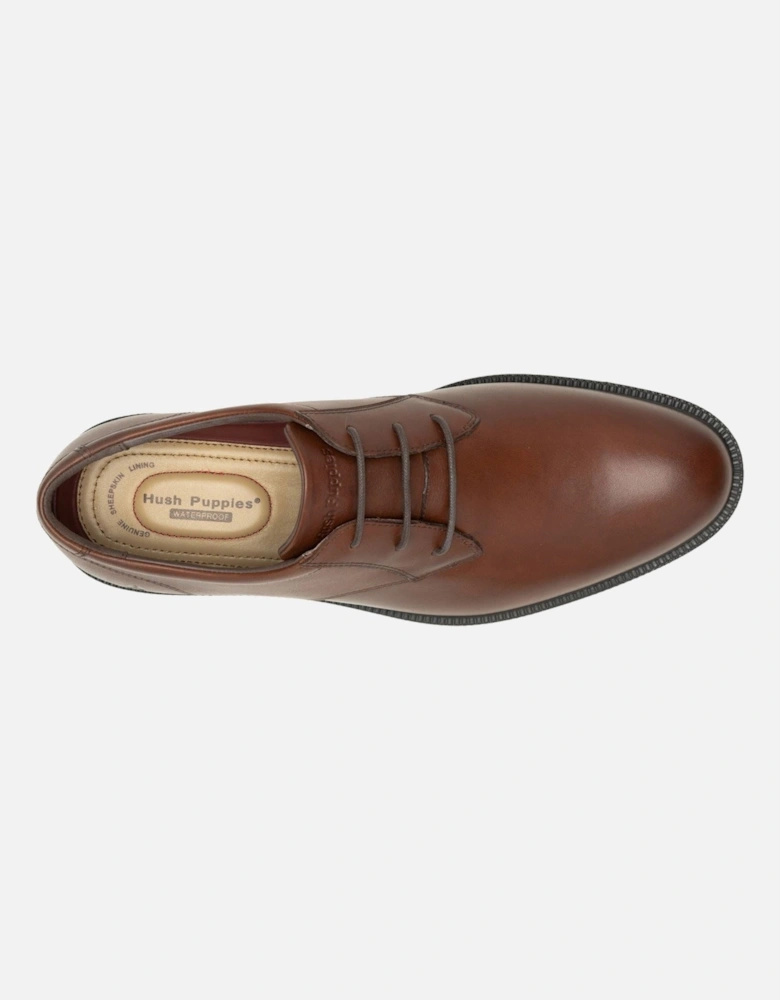 Banker Leather Men's Brown Lace-Up Shoes