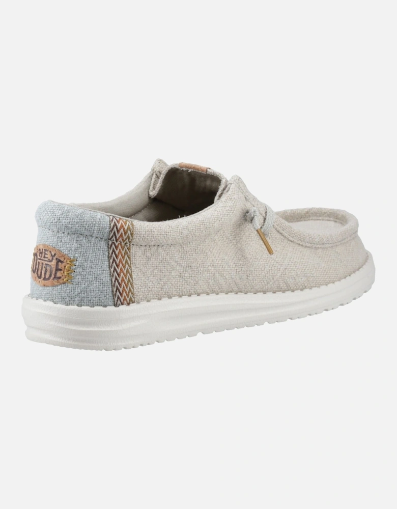 HEYDUDE Wally Jute Jute Men's Stone Grey/Iceberg Green Moccasins Shoes