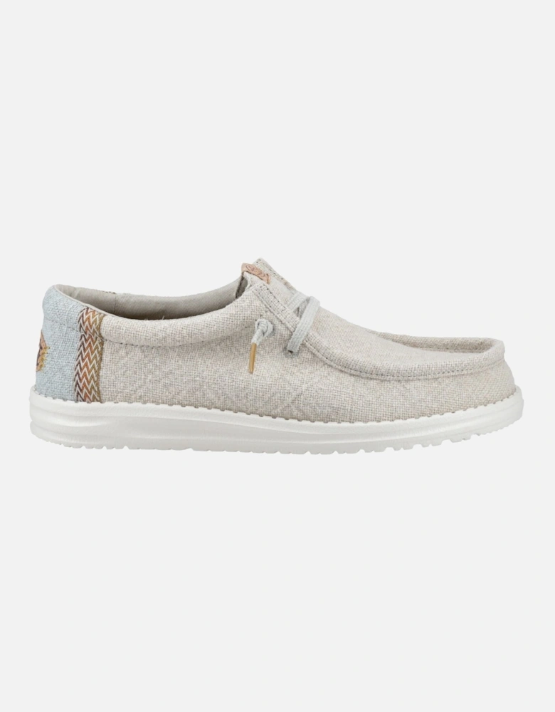 HEYDUDE Wally Jute Jute Men's Stone Grey/Iceberg Green Moccasins Shoes