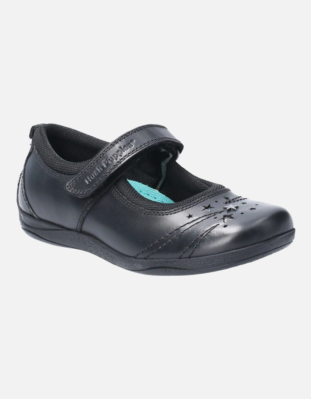 Hush Puppies Girl's Hush Puppies Amber Girls Black Leather Shoes