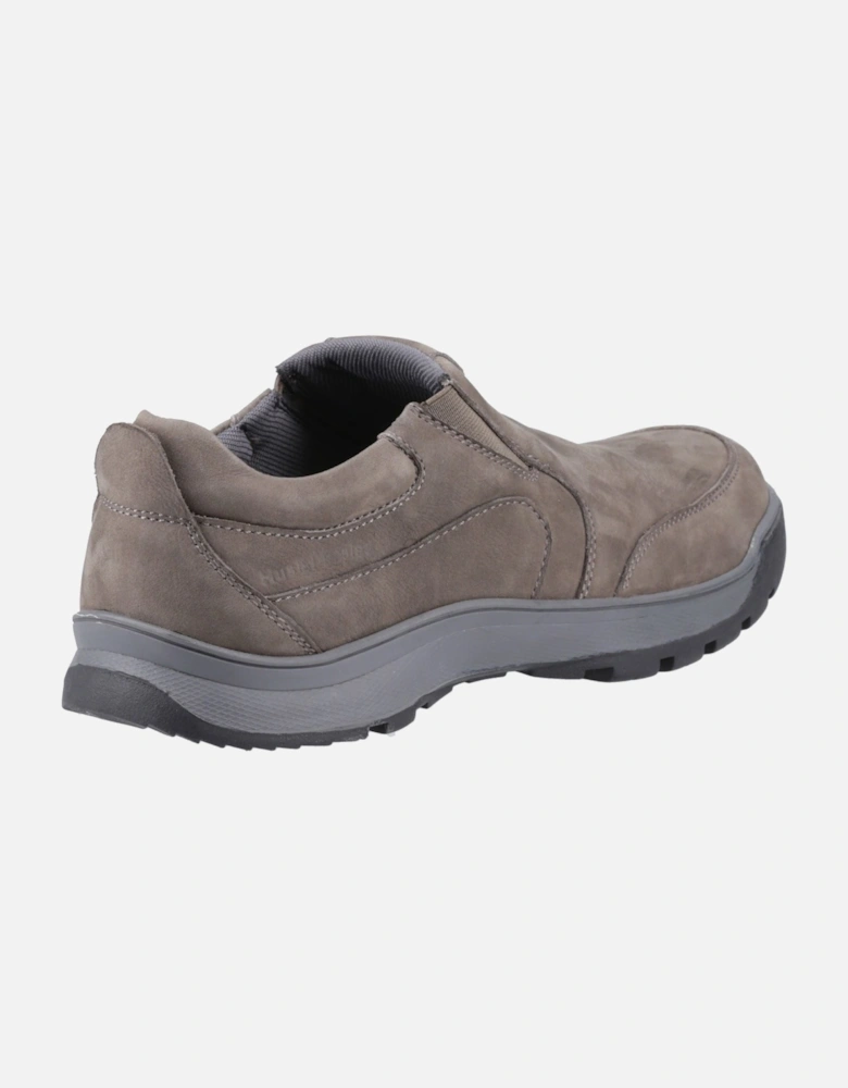 Jasper Leather Men's Grey Nubuck Moccasins Shoes