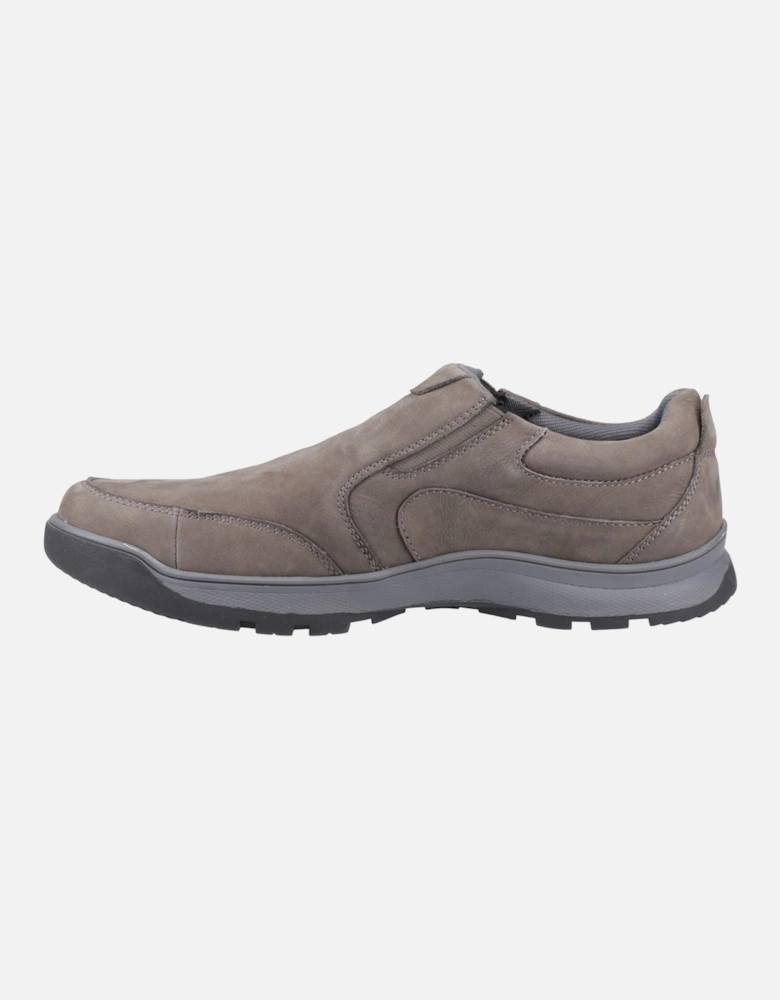Jasper Leather Men's Grey Nubuck Moccasins Shoes