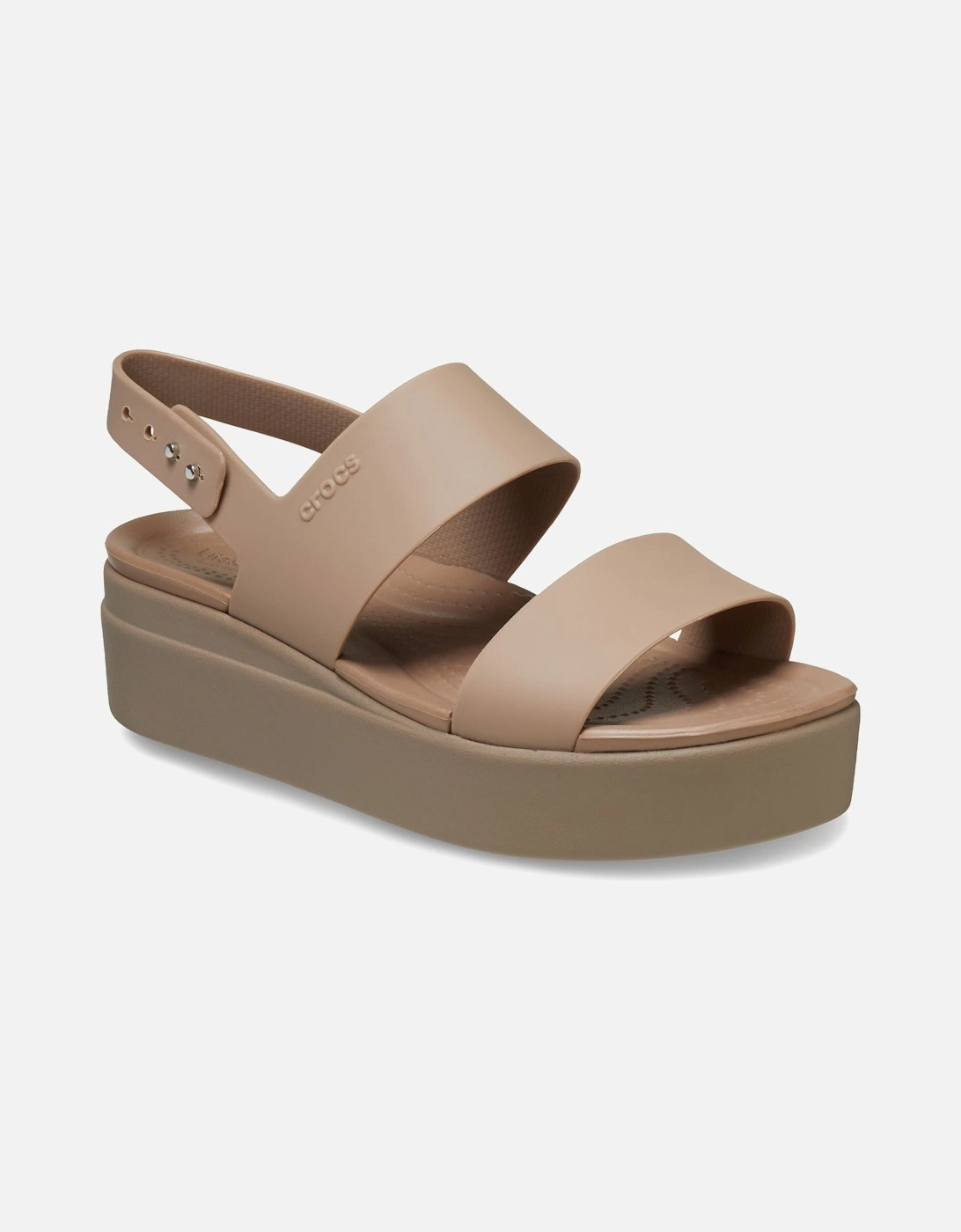 Brooklyn Low Wedge Thermoplastic Women's Latte/Mushroom Sandals, 9 of 8