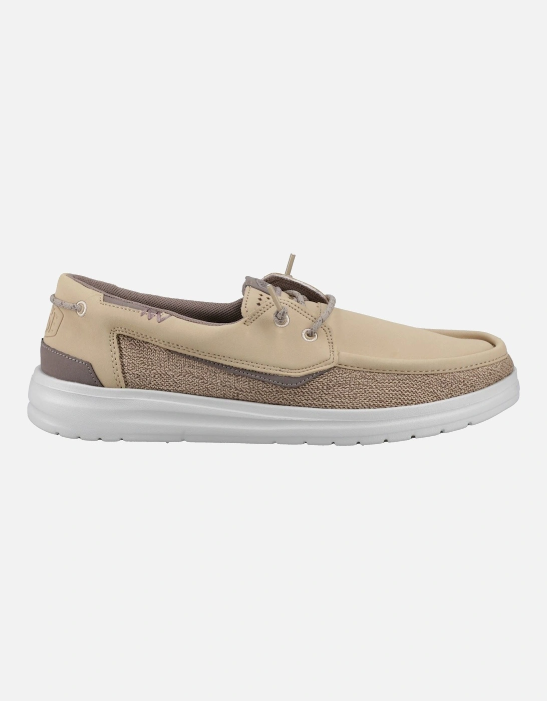 HEYDUDE Welsh Grip Classic Mesh Cotton Blend Men's Incense/Morel Brown Boat Shoes