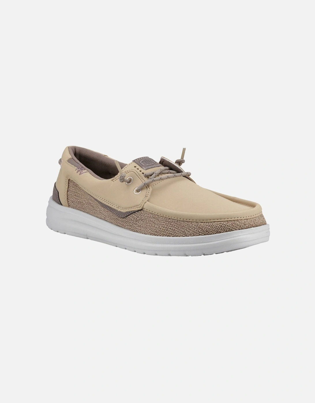 HEYDUDE Welsh Grip Classic Mesh Cotton Blend Men's Incense/Morel Brown Boat Shoes