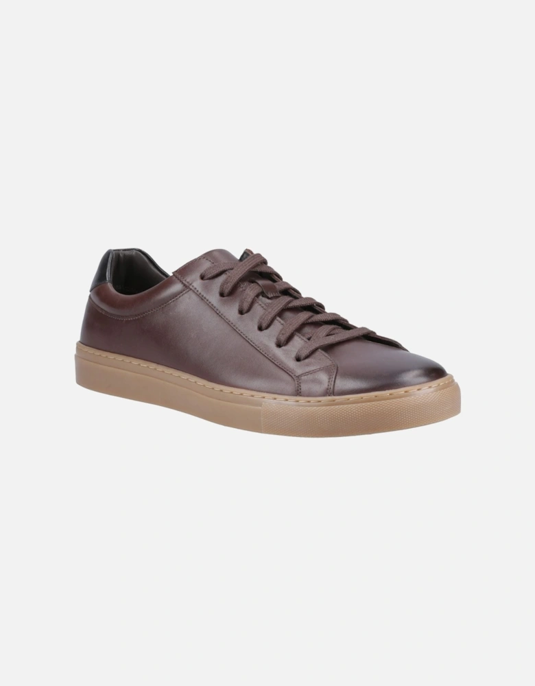 Colton Leather Men's Coffee Trainers