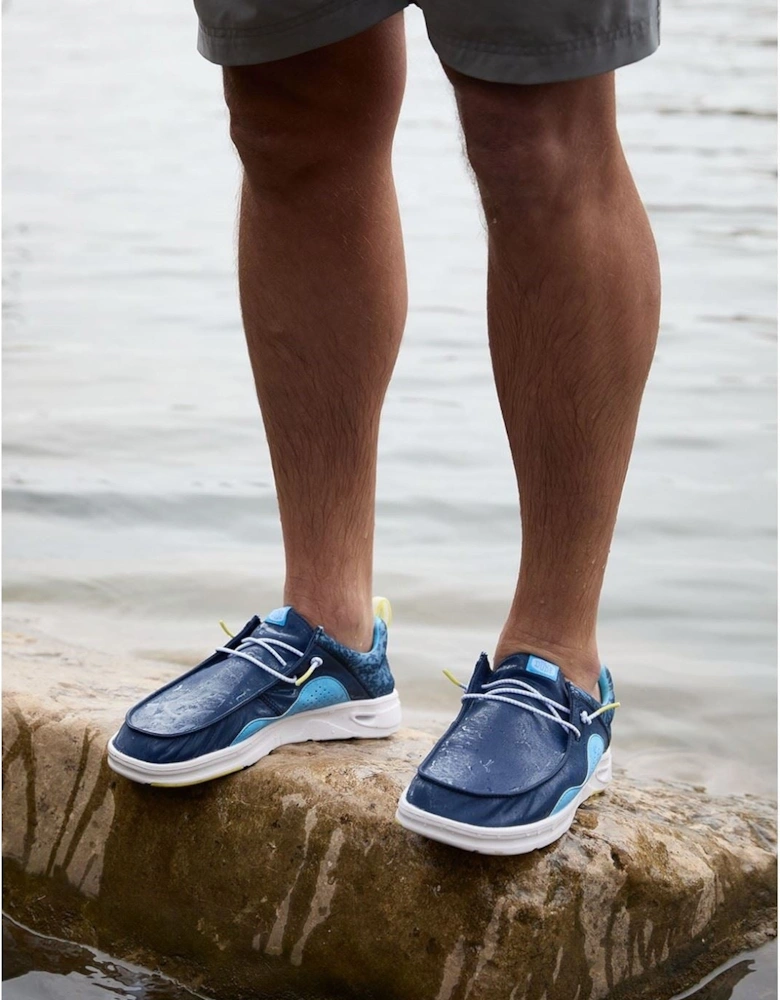 HEYDUDE Wally Hey2O Active Polyester Men's Sargasso Blue/Alaskan Blue Moccasins Shoes