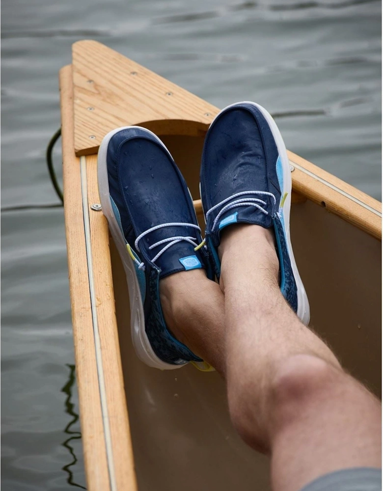 HEYDUDE Wally Hey2O Active Polyester Men's Sargasso Blue/Alaskan Blue Moccasins Shoes