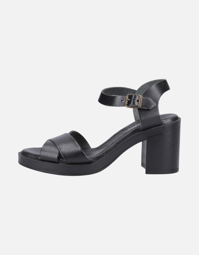 Georgia Leather Women's Full Black Sandals