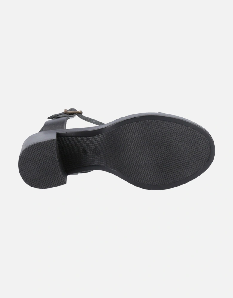 Georgia Leather Women's Full Black Sandals