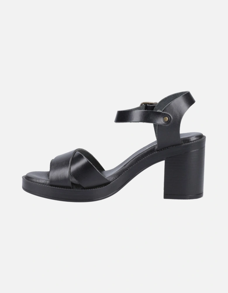 Georgia Leather Women's Full Black Sandals