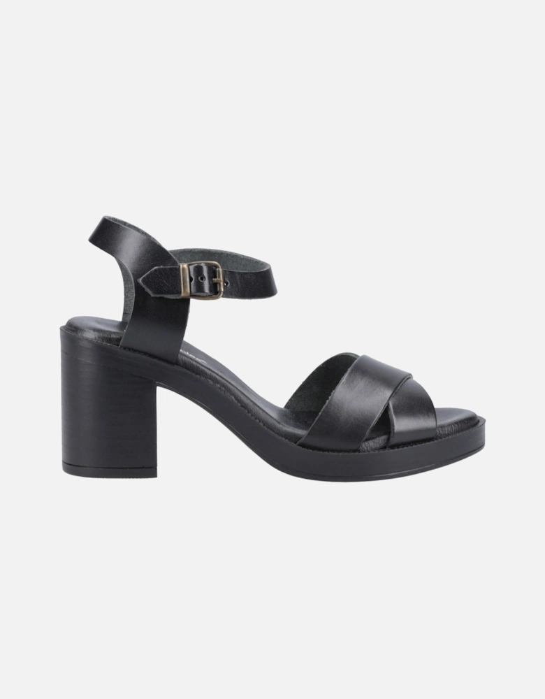 Georgia Leather Women's Full Black Sandals