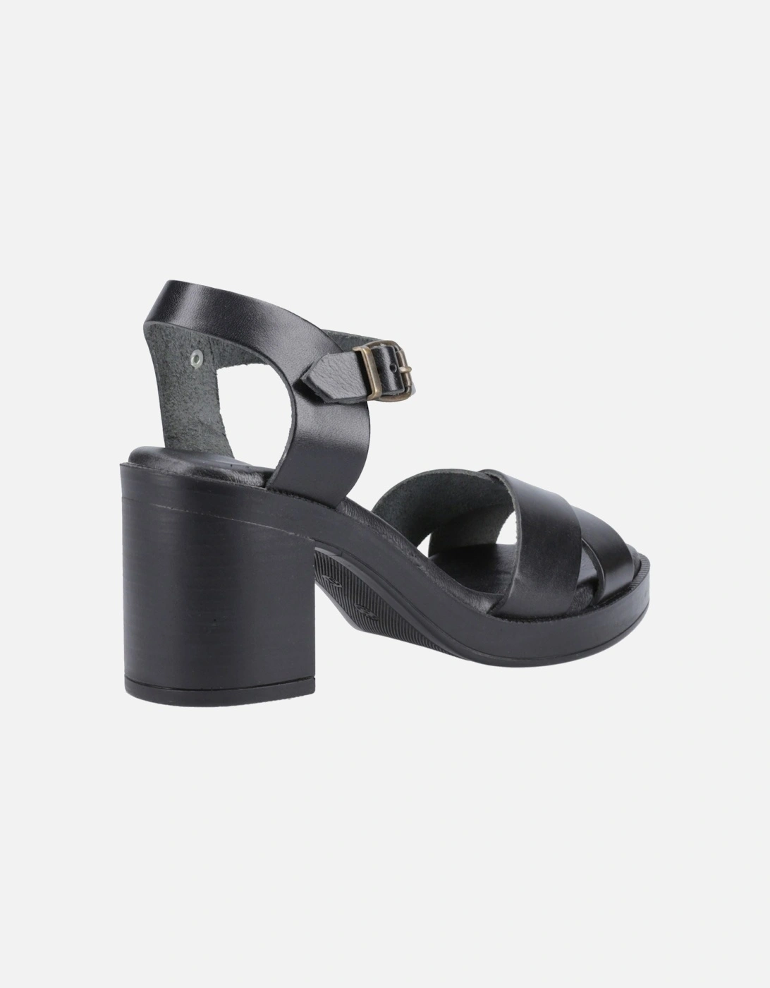 Georgia Leather Women's Full Black Sandals