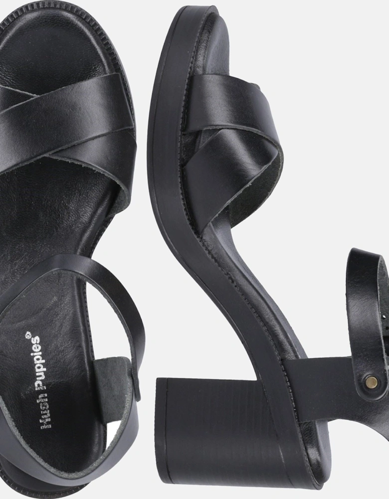 Georgia Leather Women's Full Black Sandals