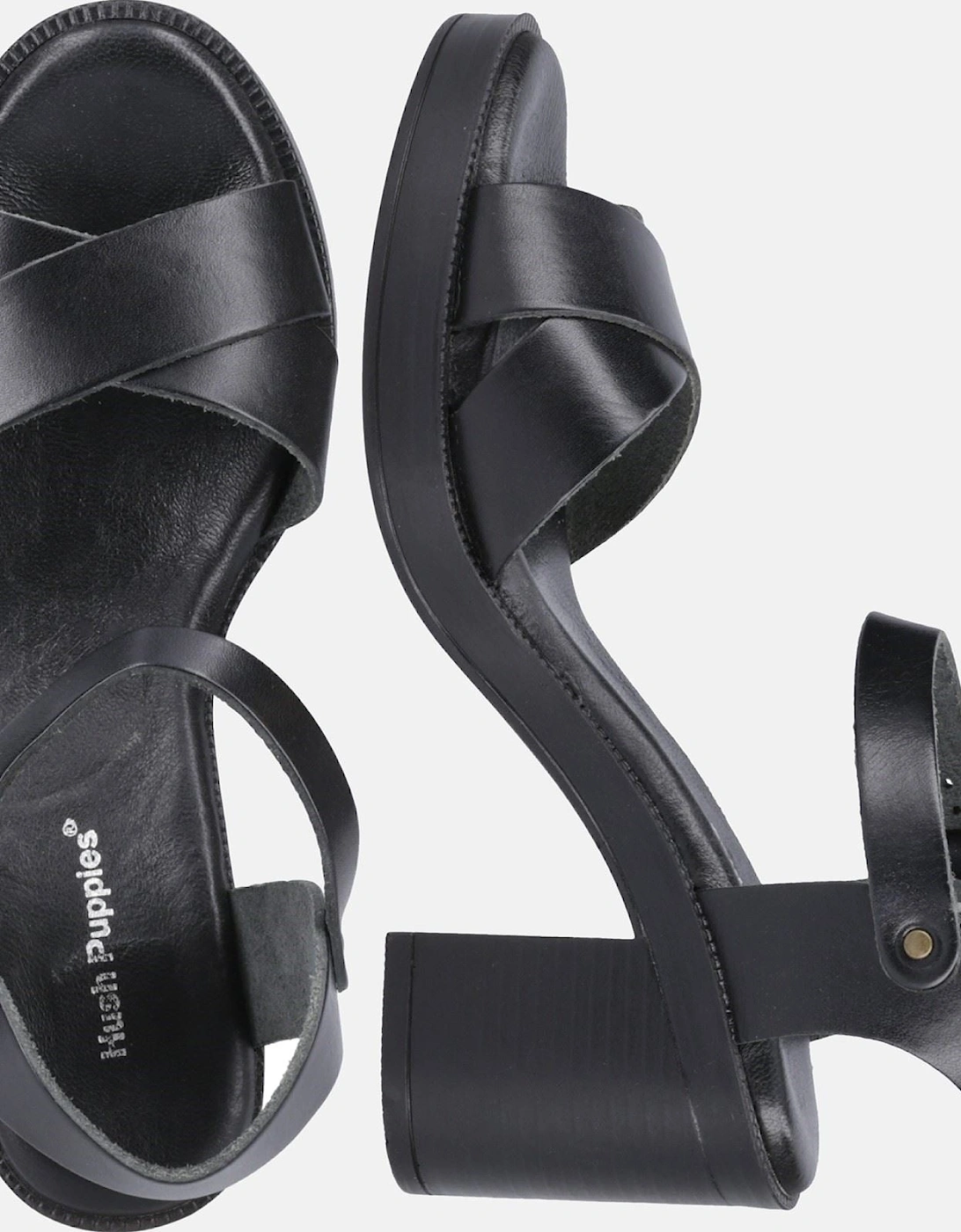 Georgia Leather Women's Full Black Sandals