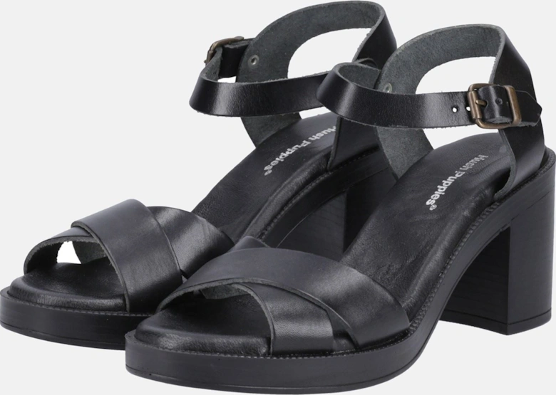 Georgia Leather Women's Full Black Sandals
