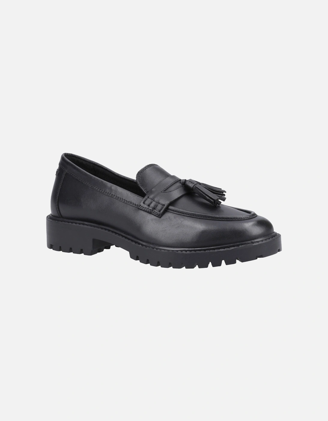 Hush Puppies Girl's Hush Puppies Abigail Leather Black Loafers