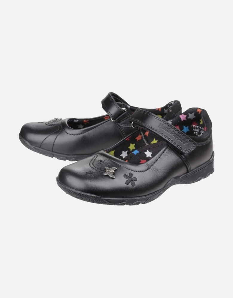 Clare Senior Leather Girls's Black Shoes