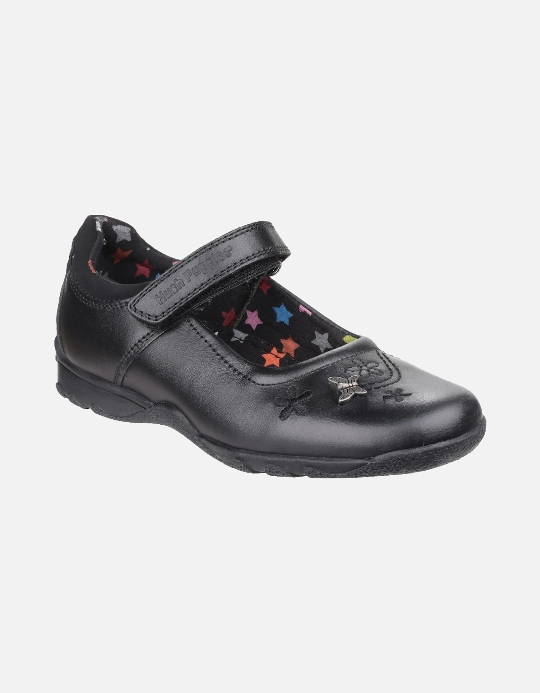 Clare Senior Leather Girls's Black Shoes, 10 of 9