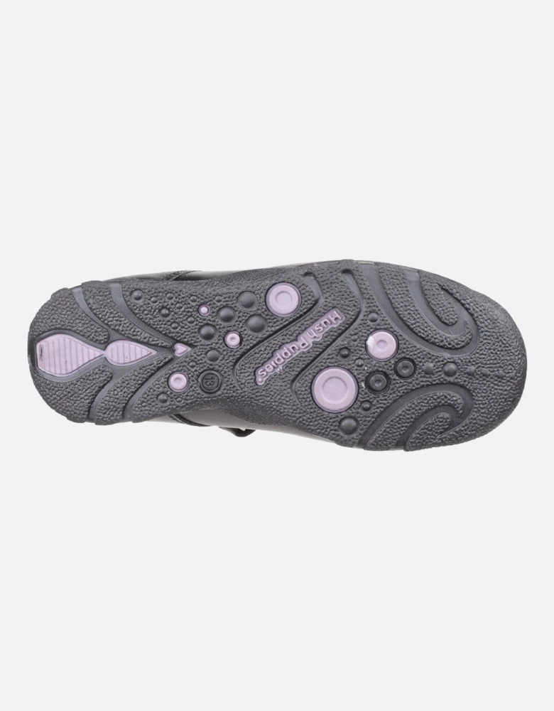 Clare Senior Leather Girls's Black Shoes