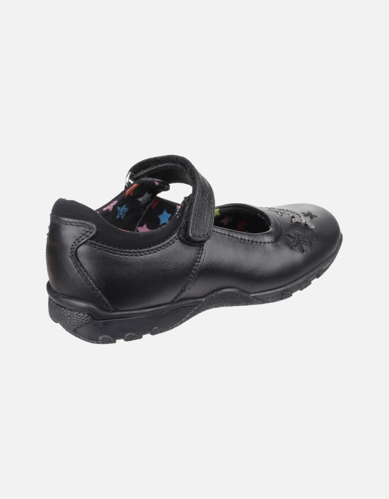 Clare Senior Leather Girls's Black Shoes