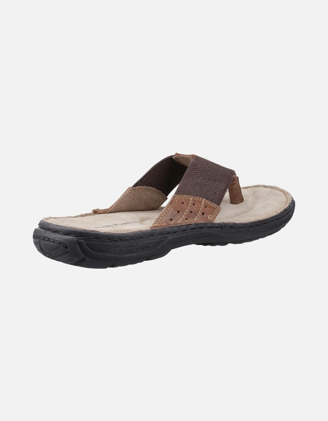 Alan Toepost Leather Men's Tan Flip Flops