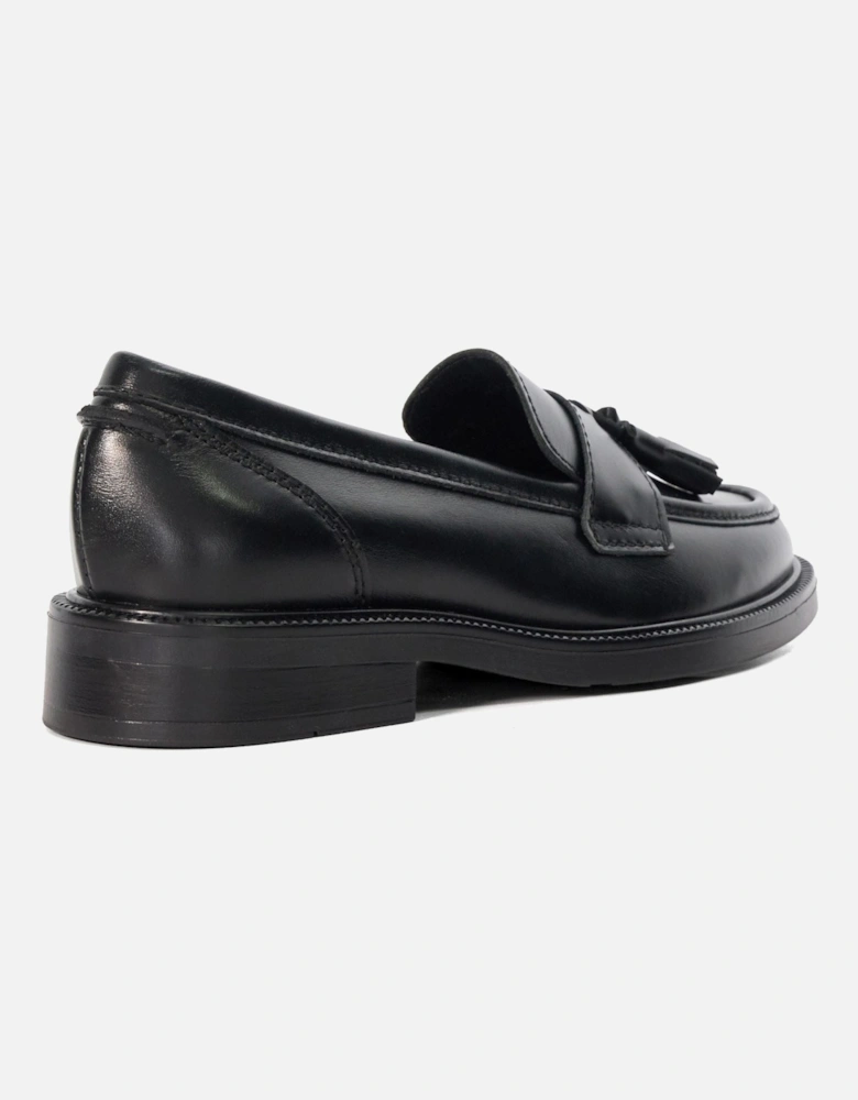 Dune Garda Leather Women's Black Loafers