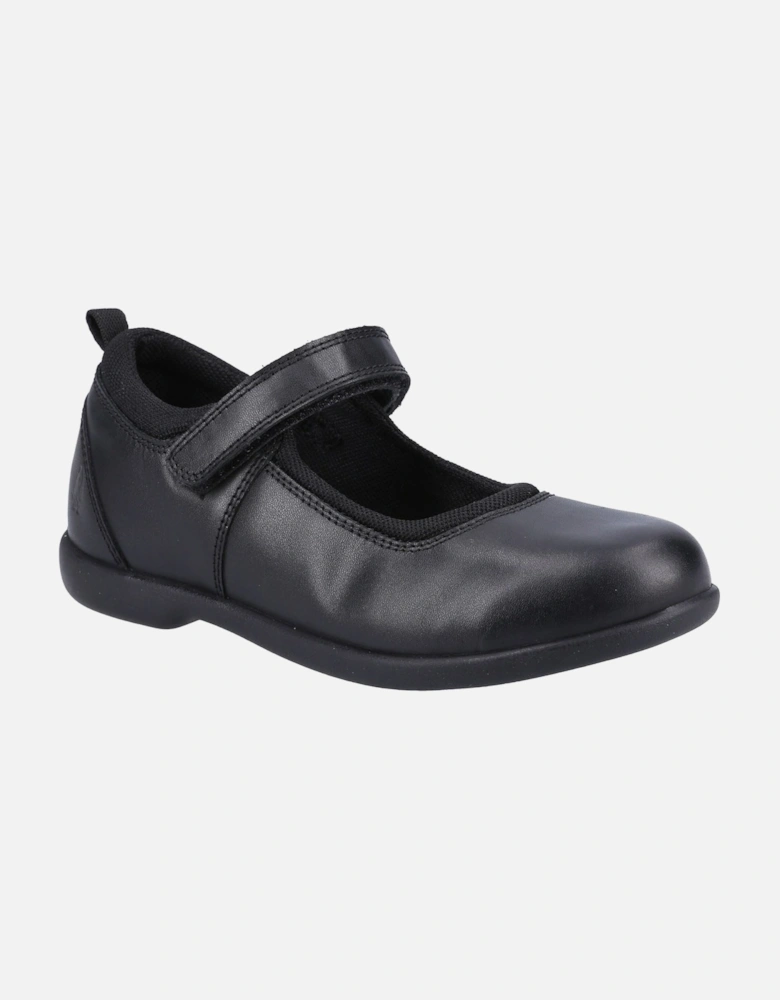 Bianca SNR Leather Girls's Black Shoes