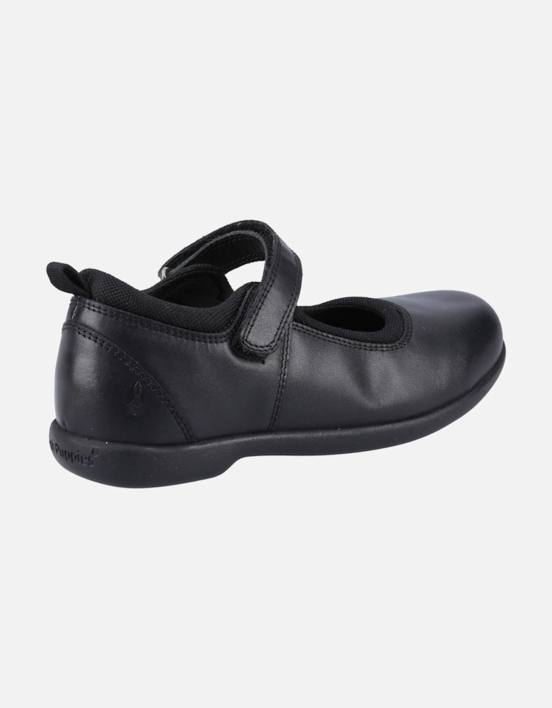 Bianca SNR Leather Girls's Black Shoes