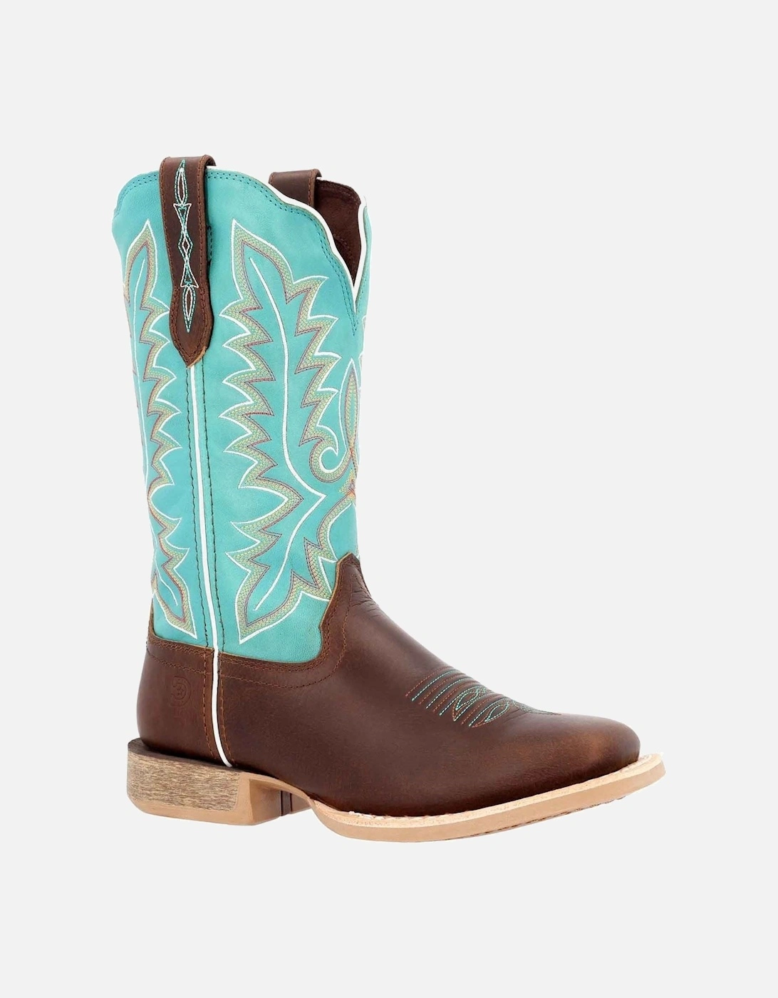 Lady Rebel Pro Leather Women's Bay Brown/Arctic Blue Boots, 10 of 9