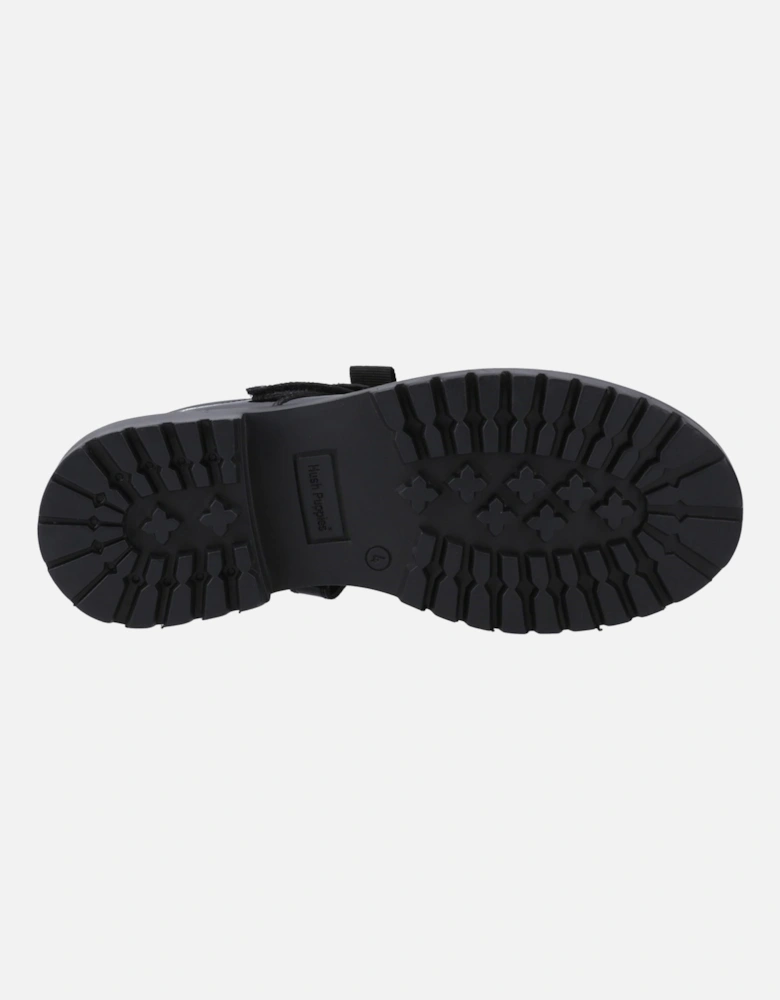 Astrid Bow Leather Girls's Black Shoes