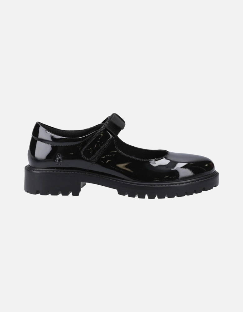 Astrid Bow Leather Girls's Black Shoes