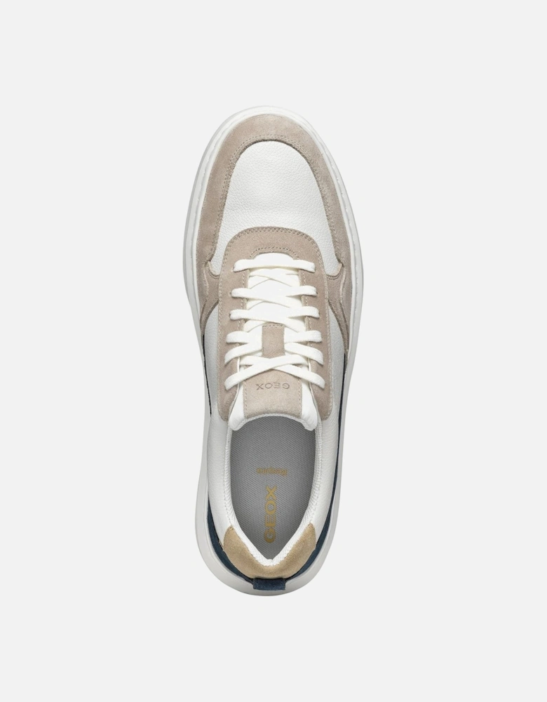 U DEIVEN Leather/Suede Men's Sand/White Trainers